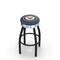 Holland Bar Stool Co 30" Blk Wrinkle U.S. Navy Swivel Bar Stool, Chrome Ring L8B3C30Navy - alternate 1