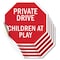 Signmission Private Drive Children at Play, 6 inch X 6 inch, Vinyl Decal, 5PK OC-D-5PACK-6-35 - alternate 1