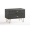 Homeroots 18" Wood Two Drawer Nightstand 473020 - alternate 1