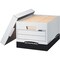 Bankers Box File Box, Corrugated Fiberboard, 12 in W, 15 in D, 10 in H, Lift-Off Locking Lid Closure 00724 - alternate 1