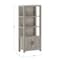 Martha Stewart Hutton Four Tier Shaker Style Bookcase with Storage Cabinet in Gray Washed Wood with Oil Rubbed Bronze Hardware ZG-053-GY-BK-MS - alternate 7
