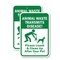 Signmission Animal Waste Transmits Disease Please Leash & Clean Up , 18'' X 24'', Heavy Gauge Aluminum, 2PK A-1824-2PACK-2581 - alternate 1