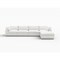 Homeroots 160" White Linen Blend Modular Sofa With Ottoman And Storage 714554 - alternate 1