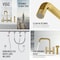 Vigo Cass Two-Handle Widespread Bridge Kitchen Faucet with Side Sprayer in Matte Brushed Gold VG02051MG - alternate 6