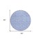 Homeroots 8' Denim Blue And Ivory Round Floral Washable Indoor Outdoor Area Rug 581860 - alternate 3