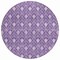 Homeroots 8' Purple And Ivory Round Geometric Washable Indoor Outdoor Area Rug 596059 - alternate 6