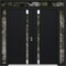 Vdomdoors Aluminum Double Doors Cynex 6777 Black 2 Sidelights and Top Transom Mirrored Clear Glass Modern Pai CYNEX6777DEXD-BLK-W16+72+16xH96+16-RH-O - alternate 1