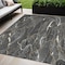 Homeroots 5' X 8' Black Ivory And Gold Abstract Washable Indoor Outdoor Area Rug 601033 - alternate 1