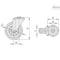 Elesa 449701 Castors steel bracket Vulcanised rubber coating plate bracket 449701 - alternate 2