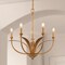 Vaxcel Fern Ridge 5-Light Traditional Chandelier, Heritage Gold, Candle Style, 24-In. Wide H0324 - alternate 5