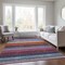 Homeroots 9' X 12' Lavender Blush And Blue Striped Washable Indoor Outdoor Area Rug 614813 - alternate 6