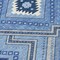 Homeroots 8' Blue Gray And Ivory Round Tribal Washable Indoor Outdoor Area Rug 598102 - alternate 5
