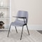 Flash Furniture Gray Ergonomic Shell Chair with Left Handed Flip-Up Tablet Arm, PK5 5-RUT-EO1-GY-LTAB-GG - alternate 3