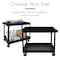 Hirsh Utility Cart, Steel, 2 Shelves, 16 in W, 32 in H 22639 - alternate 8
