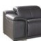 Homeroots Gray Italian Leather Power Reclining U Shaped Seven Piece Corner Sectional With Console 366357 - alternate 5
