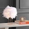 Jonathan Y Stork 16" Feather Metal LED Table Lamp, White/Gold JYL9051A - alternate 10