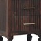Homeroots 22" Mocha Solid Wood Round Two Drawer Nightstand 722585 - alternate 5