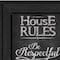 Homeroots Set Of Two Family and House Rules Black Framed Print Wall Art, 2PK 405713 - alternate 3