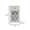 Homeroots 17in White Fret Work Design Glass Door Accent Cabinet 286452 - alternate 3