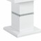 Homeroots 24" White and Silver Glass and Wood Faux Crystal Bling Square Pedestal End Table 560100 - alternate 6
