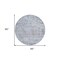 Homeroots 8' Sky Blue Charcoal And Ivory Round Abstract Washable Indoor Outdoor Area Rug 604555 - alternate 6
