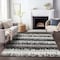Homeroots 10' X 14' Black Gray And Ivory Striped Washable Indoor Outdoor Area Rug 598321 - alternate 6