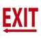 Accuform Exit Sign, Plastic, 14" W, 10" H, Exit (Arrow Left), White MADC532VP - alternate 1