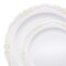 Smarty Had A Party White w/Gold Vintage Rim Round Plastic Dinnerware Set (120 Dinner Plates + 120 Salad Plates), 240PK 860GVP-CASE - alternate 8