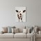 Homeroots 48" x 32" Brown and White Baby Cow Face Canvas Wall Art 398982 - alternate 4