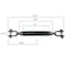 Hyw Products Drop Forged Hot Dipped Galvanized Steel Turnbuckle 1/2in x 6in Jaw/Jaw 2011126 - alternate 3