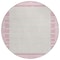 Homeroots 8' Pink And Ivory Round Striped Washable Indoor Outdoor Area Rug 610494 - alternate 4