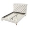 Homeroots Cream Solid Wood Queen Tufted Upholstered Linen Bed with Nailhead Trim 544884 - alternate 5