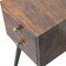 Homeroots 22" Dark Brown Solid Wood Square Two Drawer Nightstand 651829 - alternate 9