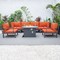 Leisuremod Hamilton 7-Piece Aluminum Patio Conversation Set with Fire Pit Table And Cushions, Orange HSFBL-7OR - alternate 6