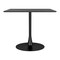 Homeroots 35" Black Square Steel Pedestal Base Dining Table 386247 - alternate 4
