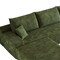 Homeroots 135" Green Corduroy Modular Compression Foam Sofa With Ottoman And Toss Pillows 712951 - alternate 3