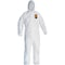 Kleenguard Hooded Disposable Coverall, Whte, 2XL, PK25 46115 - alternate 1