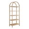 Homeroots 80" Natural Wood Five Tier Arched Top Bookcase 517726 - alternate 1