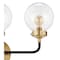 Jonathan Y Caleb 22" 3-Light Contemporary Transitional Iron/Glass LED Vanity Light, Brass Gold/Black JYL9011A - alternate 6