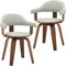 Leisuremod Brivo Swivel Dining Chair with 360-Degree Leather Armchair & Poplar Wood Legs, 2PK BC22GR2 - alternate 1
