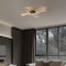 Jonathan Y Palco 39" Contemporary Minimalist Metal Adjustable Dimmable Geometric Integrated LED Flush Mount, Bla JYL7152A - alternate 10