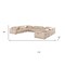 Homeroots Beige Leather Modular U Shaped Twelve Piece Corner Sectional With Console 643937 - alternate 5