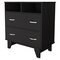 Homeroots 32" Black Two Drawer Dresser With Open Shelving 544028 - alternate 9