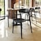Flash Furniture Dover Stacking Patio Chairs w/Curved Backrests, All-Weather Resin Chairs in Black, 2PK 2-DHF-340-APP-BLK-GG - alternate 6