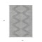 Homeroots 9' X 12' Gray And Ivory Geometric Washable Indoor Outdoor Area Rug 598578 - alternate 8
