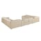 Homeroots Beige Italian Leather Power Reclining U Shaped Ten Piece Corner Sectional With Console 634691 - alternate 11