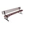 Mytcoat 8ft Outdoor Bench with Back, Portable, Red, Expanded Metal, Textured Coating 804191 - alternate 1
