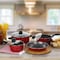 Gibson Home Armada 7 Piece Nonstick Carbon Steel Cookware Set in Red 127764.07 - alternate 6
