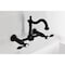 Kingston Brass Two-Handle Wall Mount Bridge Kitchen Faucet, Matte Black KS1260TAL - alternate 5