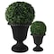 Pure Garden Outdoor Planter 2-Pack Large & Small Urn Planters Plastic Plant Pots for Indoor or Outdoor 50-LG1432 - alternate 9